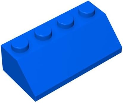 Classic Building Bulk Part Slope 45 2x4 suave, 100 piezas de pendiente de construcción azul 45 2x4 suave, compatible con piezas y piezas Lego 3037