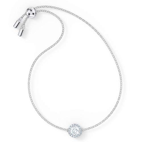 Swarovski Angelic Bracelet With Clear Crystals On A Rhodium Plated Chain With A Bolo Style Adjustable Closure #TOP1