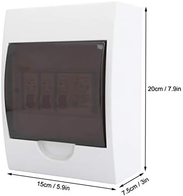 2 Way Consumer Unit Circuit Breaker Panel Mini Leakage Circuit Breaker Fuse Board 40A 30mA RCD 2MCB 6A+16A+40A, IP65 Protective Plastic Shield Garage Residential Building Electricity Box for Workshops