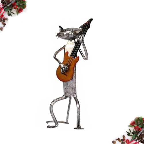 Décoration créative en fer chat guitare cadeau original maison - 7