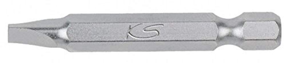 KS-Tools 911.2762 1/4" Bit Schlitz,50mm,6mm,5er, Satin Chrome-plated, 5 Stück