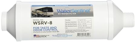 Image of IPW Industries Inc-Water Sentinel (WSRV-8) 9 inchx 2.5 inch Inline RV Water Filter with Hose Bib Connection