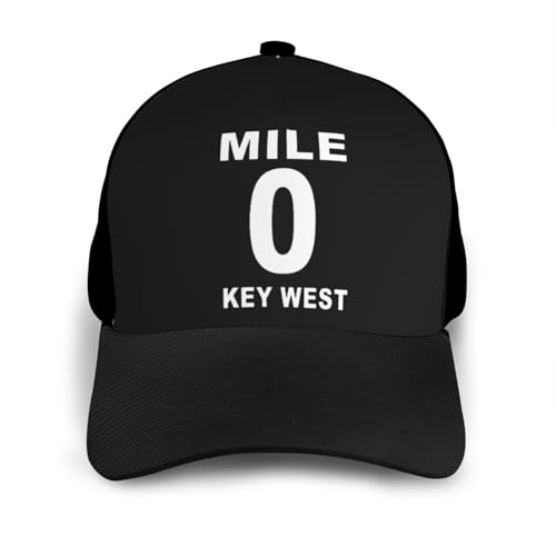 Mile 0 Key West Bonnets Curved Brim Mesh Baseball Cap Casual Sun Hat Unisex3