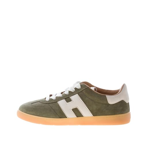 Prezzo di listino Euro: 350 Hogan Donna H647 Cool Sneaker in camoscio Verde più Bianco Color Verde Size 39