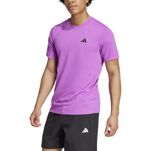 adidas Men's Train Essentials Feelready Training Tee, Purple Burst/Black, S