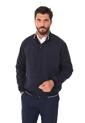 Ciabalù Giubbotto Scamosciato Uomo Primaverile Giacca a Vento in Camoscio