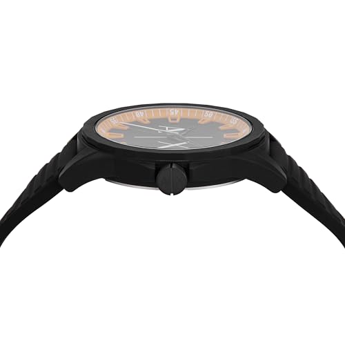 Armani Exchange Analog Black Dial Men's Silicone Watch-AX2536