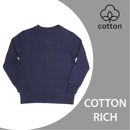 EVERYDAY KIDS Boys’ Fleece Crewneck Sweatshirt; Boy’s Long Sleeve Pullover Shirt - Soft and Breathable Cotton/Poly Blend4