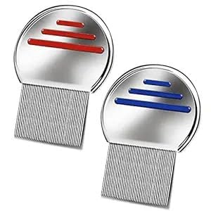 MF® Terminator Lice Comb| Stainless Steel Lice Comb for Women, Men & Kids| Nit Comb for Head Lice Treatment, Removes Nits| Scalp Louse And Eggs Remover(ONE LICE COMB, Random Color)-image-29
