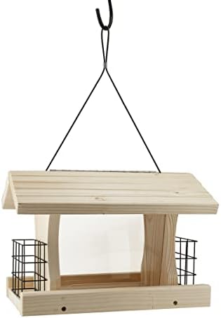 Woodlink Wood Bird Feeder with 2 Suet Cages, 5 lb. Capacity