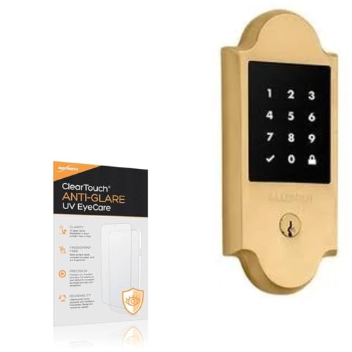 BoxWave Screen Protector Compatible With Baldwin Canterbury Touchscreen Electronic Deadbolt - ClearTouch Anti-Glare Anti-UV EyeCare (2-Pack), Filters out Harmful Blue Light Reduce Fatigue