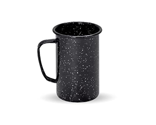 Graniteware – Grand mug en acier émaillé – 620ml - Noir