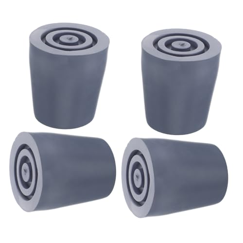 WEKAMOS 4 Fundas De Repuesto Para Patas De Silla De Baño Para Ducha Asiento De Baño Bastones Protectores De Patas Para Muebles Accesorios De Goma Gris
