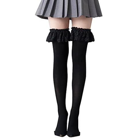 Kobeleen Frilly Lace Thigh High Socks Cover
