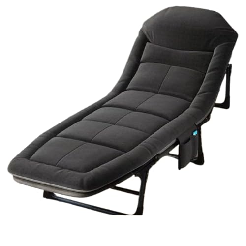 Kwueiit 簡易ベッド 折りたたみベッド 通気性 防水 軽量 耐荷重200kg 組立不要 収納便利 屋内外兼用 スタジオ 昼寝 来客用 子供部屋 折りたたみベッド コト アウトドアベッド、キャンプ用ベッド (ブラック,200*64cm)