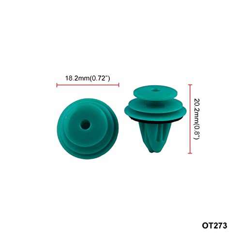 Clip de fixation nylon pour plaque de voiture compatible 90467-10188 - 7