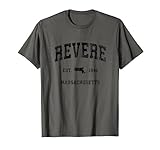 Photo Gallery revere massachusetts ma vintage athletic nero sport design maglietta Photo Gallery revere massachusetts ma vintage athletic nero sport design maglietta