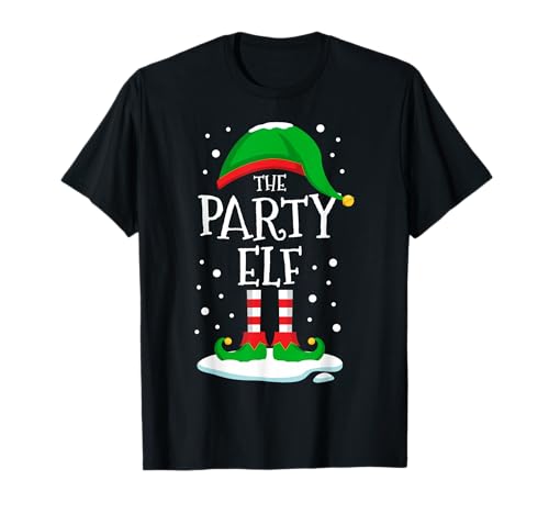 The Party Elf Christmas Family Matching Xmas Group Funny T-Shirt