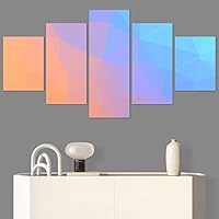 SIGNWIN 5 Panel Canvas Wall Art Modern Art Contemporary Dramatic Geometric Mixed Media Multicolor Patterns for Home Decorations Ready to Hang - 60