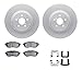 Dynamic Friction Company Front Geospec Brake Rotors with 5000 Advanced Brake Pads includes Hardware 4512-13060
