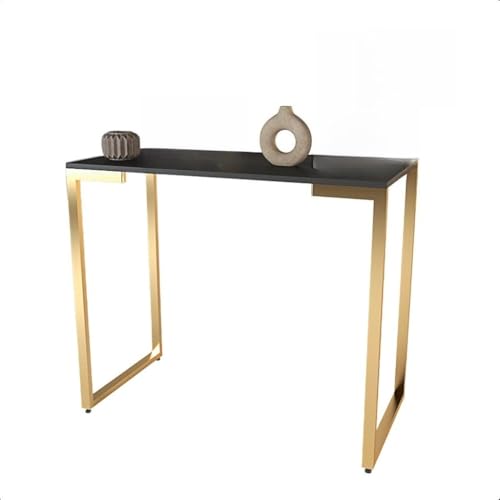 Aparador Industrial 90cm Pés Dourados Aço MDF Console Hall Entrada (Branco)