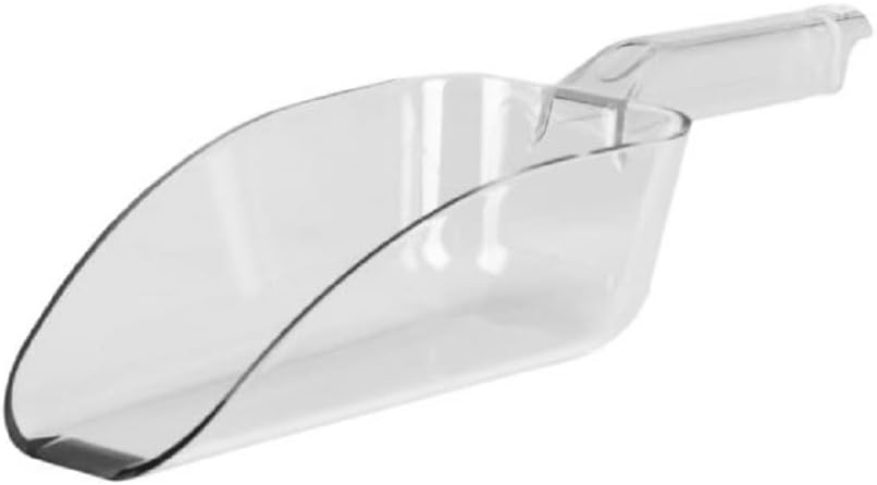 64 oz. Polycarbonate Ice Scoop Clear -Utility Ice Scooper Dishwasher Safe Kitchen Ice Scooper for Ice Maker Kitchen Scoop for Weddings Bar Ice Bucket Kitchen Popcorn Food Candy Sugar