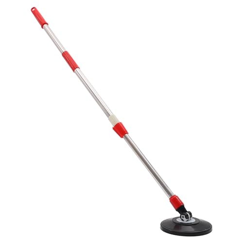 SOLUSTRE Spins Mop Replacement Handle 360 Degree Spins Mop Pole Handle Rotating Telescopic Mop Handle Stick Floor Cleaning Scraper for Household Cleaning Accessories Red