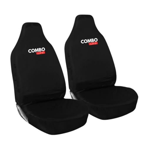 JH AUTOSTORES - FOR VAUXHALL COMBO LIFE - HEAVY DUTY WATERPROOF FRONT VAN SEAT COVERS BLK PAIR 1+1 - DRIVER + PASSENGER SEAT PROTECTORS