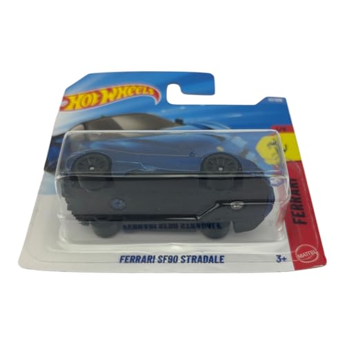 Image of Hot Wheels Ferrari SF90 Stradale [Blue] 1 /5, 41 /250, 1:64 Scale Diecast Toy Vehicle