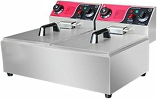 6L/6L+6L Electric, La Freidora Eléctrica Comercial Con Canasta, Con Función De Control De Tiempo Y Temperatura, Para Uso Comercial Y Doméstico