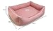 Arquivet - Quadratisches Bett mit Fußabdruck und Paspelierung, 55 x 46 x 17 cm - Hundebett - Hundezubehör
