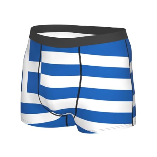 WURTON Greek flag Print Men's Boxer Briefs Comfortable Bamboo Viscose Underwear Trunks Underwear2
