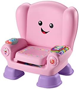 Fisher-Price Laugh & Learn Smart Stages Chair, electric musical learning toy, interactive, Pink, UK English Edition, GXC33