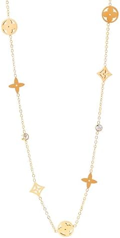 shizhen Four Leaf Clover Necklace - 18K Gold Plated with Zircon, Dainty and Waterproof for Everyday Wear. Perfect as a Bridesmaid or Mom Friend Gift