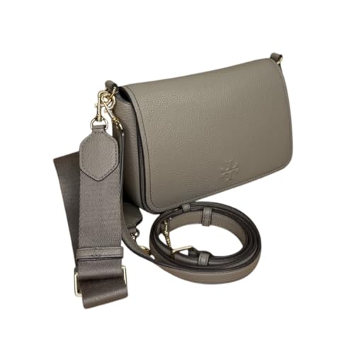Tory Burch 144688 Thea Flap Grey Heron With Gold Hardware Women's Crossbody Bag