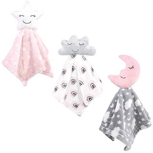 Image of Hudson Baby Unisex Baby Animal Face Security Blanket, Star Girl, One Size