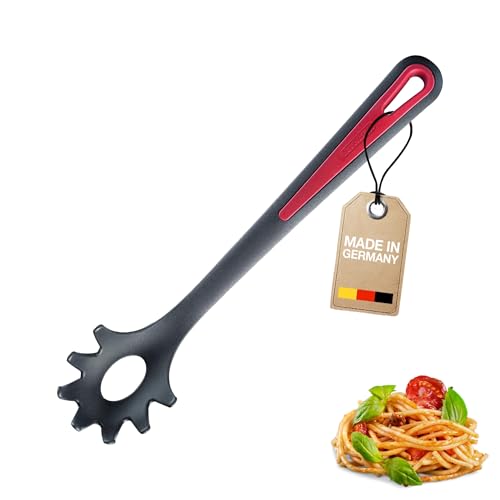 Westmark Cuchara para Pasta y Espaguetis, Longitud: 30,5 cm, Gallant, Negro/Rojo, 29602270