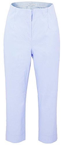 Stehmann Maria-530 - Pantalón pirata con fruncido en la pierna azul celeste 44