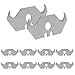 BokWin 10 Pack Hook Blades - Carbon Steel Hook Razor Blades & Curved Knife Blade for Cutting Carpets, Wallpaper, Roofing Materials | Steel Silver Utility Blade with Secure Storage Box