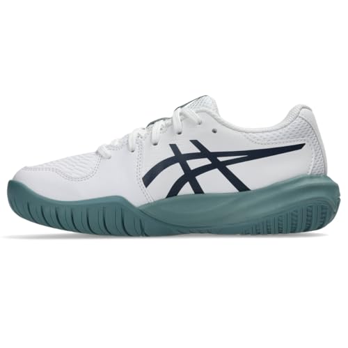 ASICS Kid's Gel-Resolution X GS Tennis Shoes, 6.5, White/Midnight - image 5