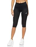 asics shorts running Verkürzte 3/4-Länge ASICS Silver Knee Lauftight Damen schwarz, L (42/44 EU)