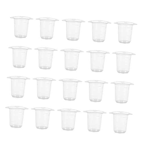 NAMOARLY Triangular Groove Design 50ml Plastic Beakers 20pcs Handleless Cups