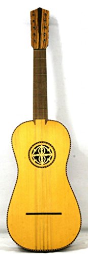 Musikalia Guitare Battente, de lutherie, avec rosette en bois perforée à la main, chevilles de bois - Les Beatles, Paul McCartney, John Lennon, RIngo Starr, George Harrison Musikalia Guitare Battente, de lutherie, avec rosette en bois perforée à la main, chevilles de bois