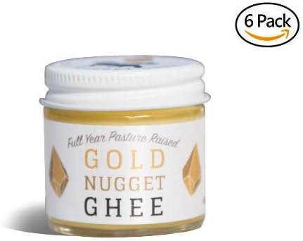 TRADITIONAL GHEE BY GOLD NUGGET GHEE USDA ORGANIC FULL YEAR PASTURE RAISED GRASS-FED BUTTER (1oz (Set of 6))
