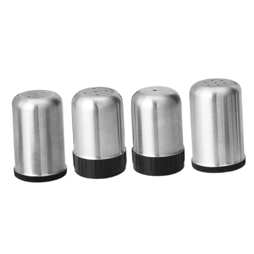 OFFSCH Cooking Essential 4pcs Stainless Steel Seasoning Storage Bottle Pepper Bottles Sprayer for Bbq Kitchen Use