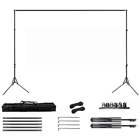 Projector Screen Stand for Foldable Portable Projector Screen Outdoor Projector Movies Screen for Front and Rear Projection Also Adjustable Background Stand for 100-120 inch Screen Cover