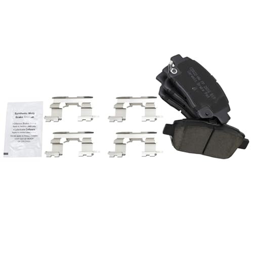 TRQ Front Brake Pads Ceramic Hardware Compatible with 2012-2015 Scion iQ 2004-2006 xA xB 2000 Toyota Celica 2001-2005 Echo 2000-2005 MR2 Spyder 2001-2009 Prius by TRQ - Image 2