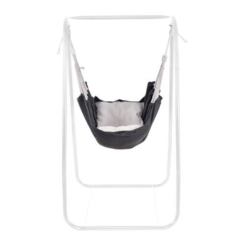 Silla Colgante con Soporte, Carga máxima 91 kg, Columpios Colgante Robusto con Soportes para Interior y Exterior, Estable, Silla Colgantes de Exterior con Soporte