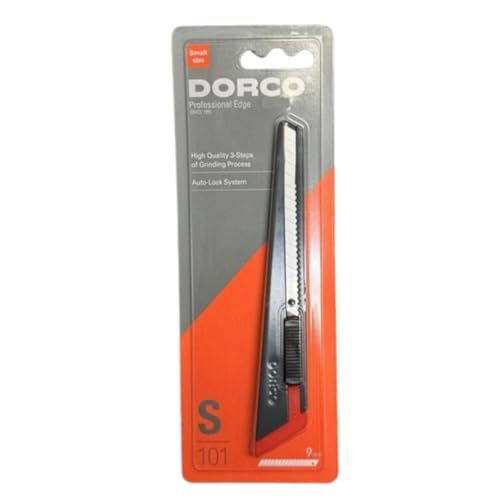 Dorco Professional Edge S101 Cutter Knife 9mm 2 Pack, Auto-L