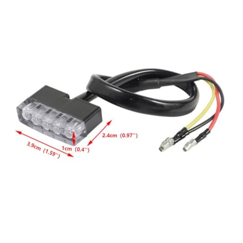 Feu stop moto 12V mini indicateur arrière 5 LED rouge - 2